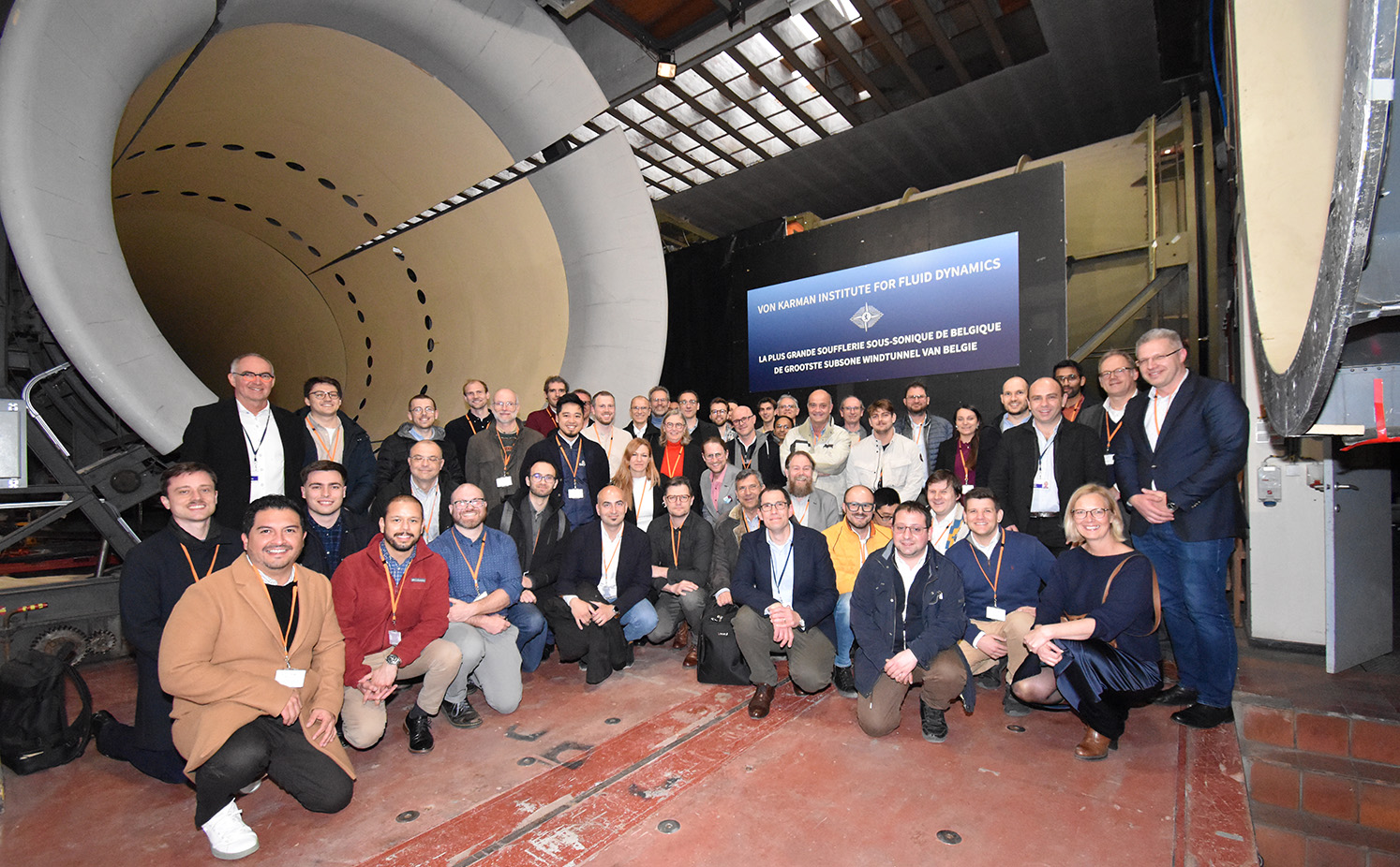 Group picture in the VKI Low Speed Wind Tunnel EUCASS / EASN / VKI Workshop on Hydrogen